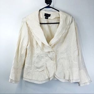 NABI Gold Sparkle Metallic Cocktail Jacket Size Medium